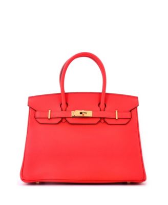 Birkin 30 Handbag Red Epsom with Gold Hardware
