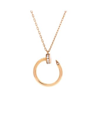 Juste un Clou Pendant Necklace 18K Rose Gold with Diamonds, 15.75"