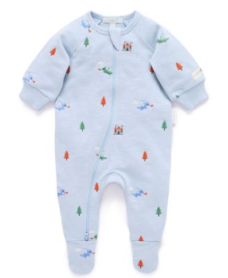 Boys' Embroidered Fleece Zip Footie - Baby