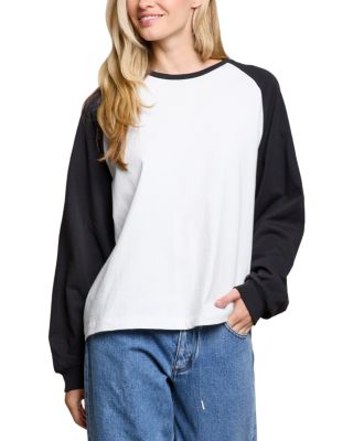 Jacky Cotton Jersey Long Sleeve Crewneck Baseball Tee