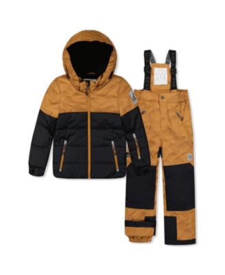  Boys' Reinforced Jacket & Pants Neckwarmer Two Piece Snowsuit - Little Kid, Big Kid