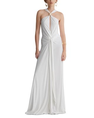 Fortuna Halter Draped Maxi Dress
