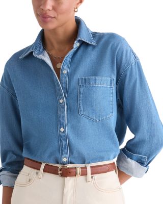 Birdie Cotton Blend Denim Shirt