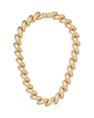 The Comma Puffy Link Necklace, 16.5"