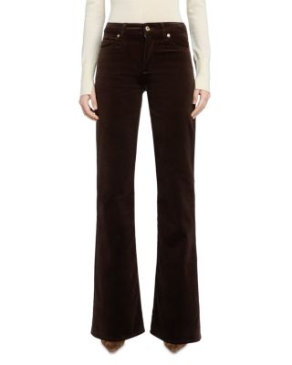 The Leggy Mid Rise Flare Jeans in Velvet Chocolate