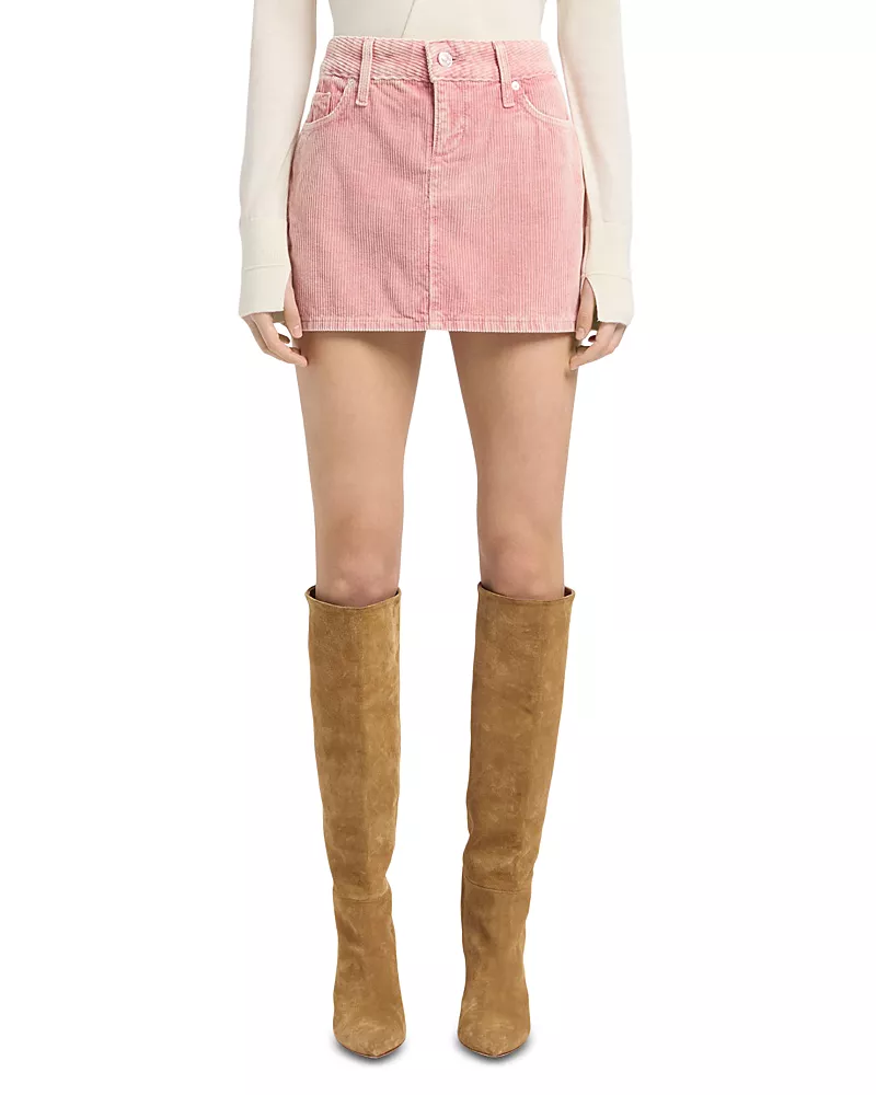 7 For All Mankind Cherry Corduroy Skirt