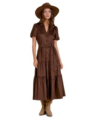 Tiered Belted Shirtdress
