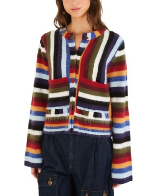 Artsy Stripes Crewneck Cardigan