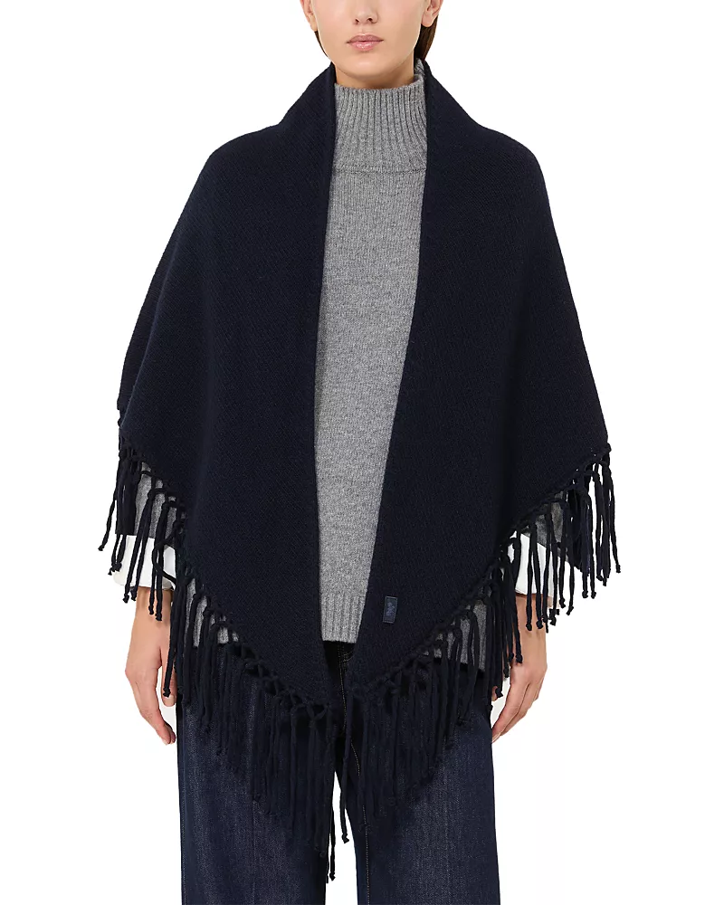 Weekend Max Mara Wkatornado Fringed Wool Shawl