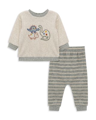 Boys' Dino Stripe Velour Set - Baby