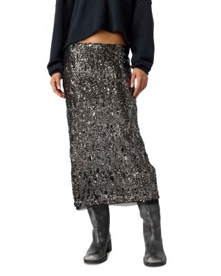 Party Trick Sequin Midi Skirt