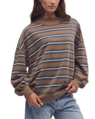 Palm Spring Cotton Mock Neck Sweatshirt