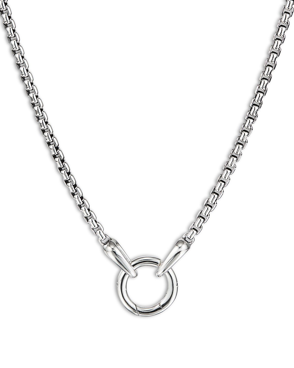 David Yurman Smooth Amulet Box Chain Necklace