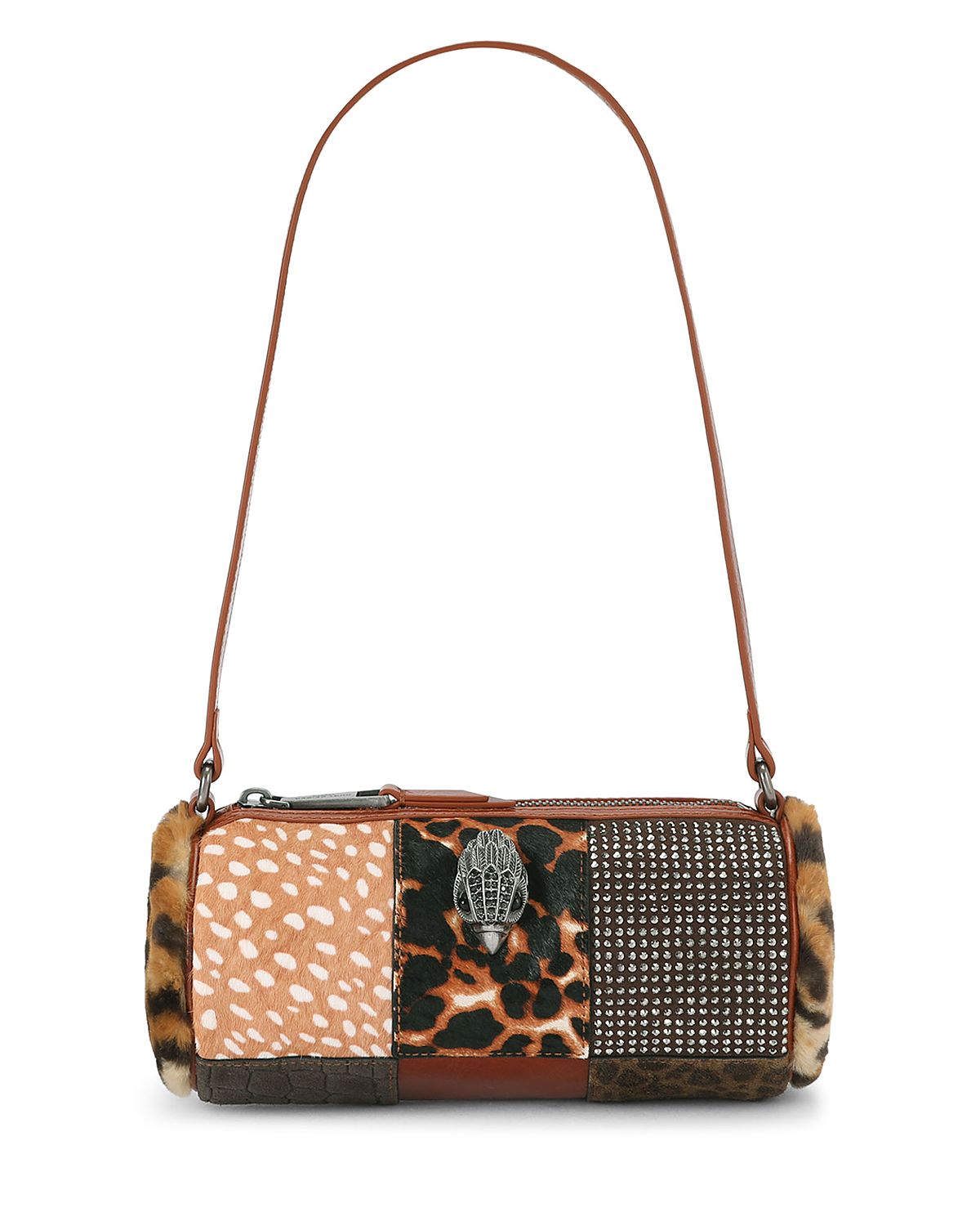 Kurt Geiger London Kensington Small Patchwork Barrel Shoulder Bag