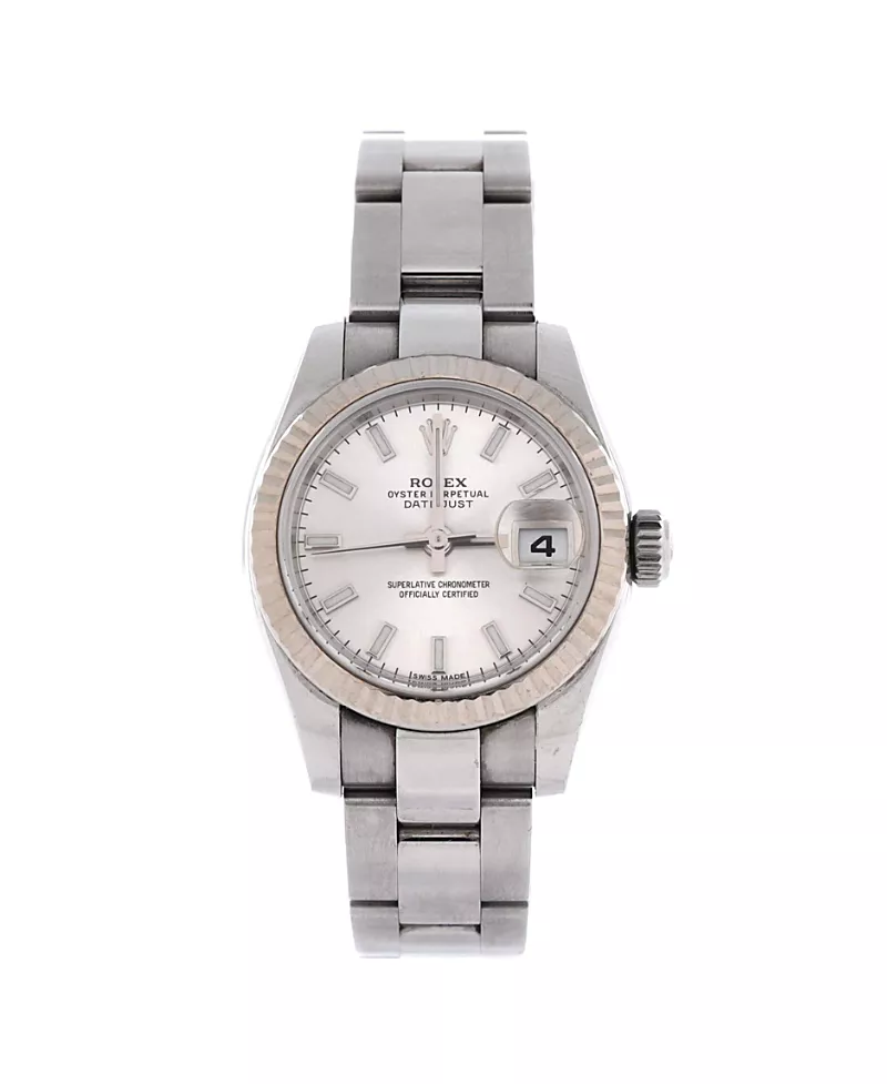Pre-Owned Rolex Oyster Perpetual Datejust Automatic Watch in Stainless Steel and White Gold 26mm
