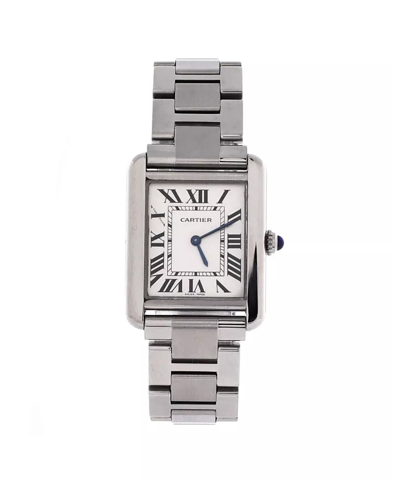 Pre-Owned Cartier Tank Solo Quartz Watch in Stainless Steel 24mm