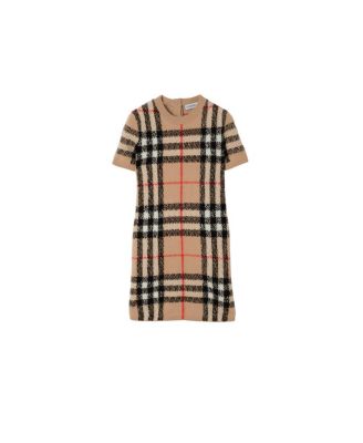 Girls' Check Wool Cashmere Dress - Little Kid, Big Kid