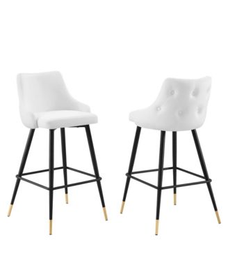  Adorn Performance Velvet Bar Stool, Set of 2