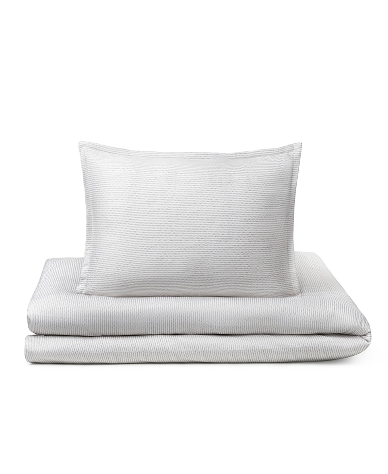 Domani Home Dune Duvet Cover Set 3 Piece Set In Pouch, Crib Or Toddler Bed In White