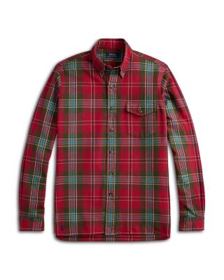 Classic Fit Plaid Brushed Oxford Shirt