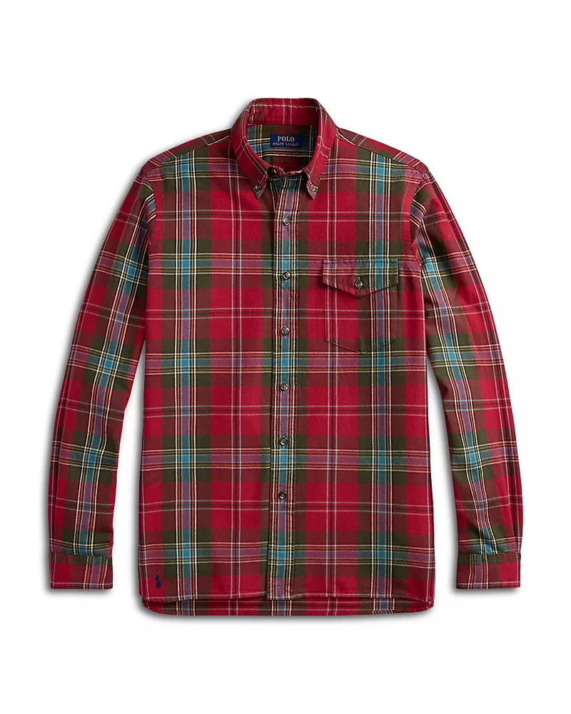Polo Ralph Lauren Classic Fit Plaid Brushed Oxford Shirt