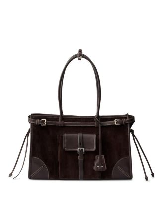  Bonnie Large Corduroy and Leather Handbag