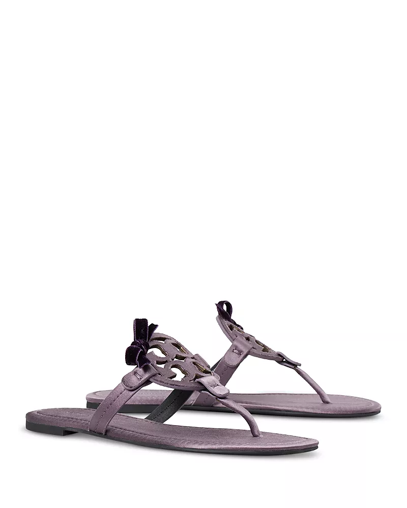 Tory Burch Women's Miller Satin Bow Sandals