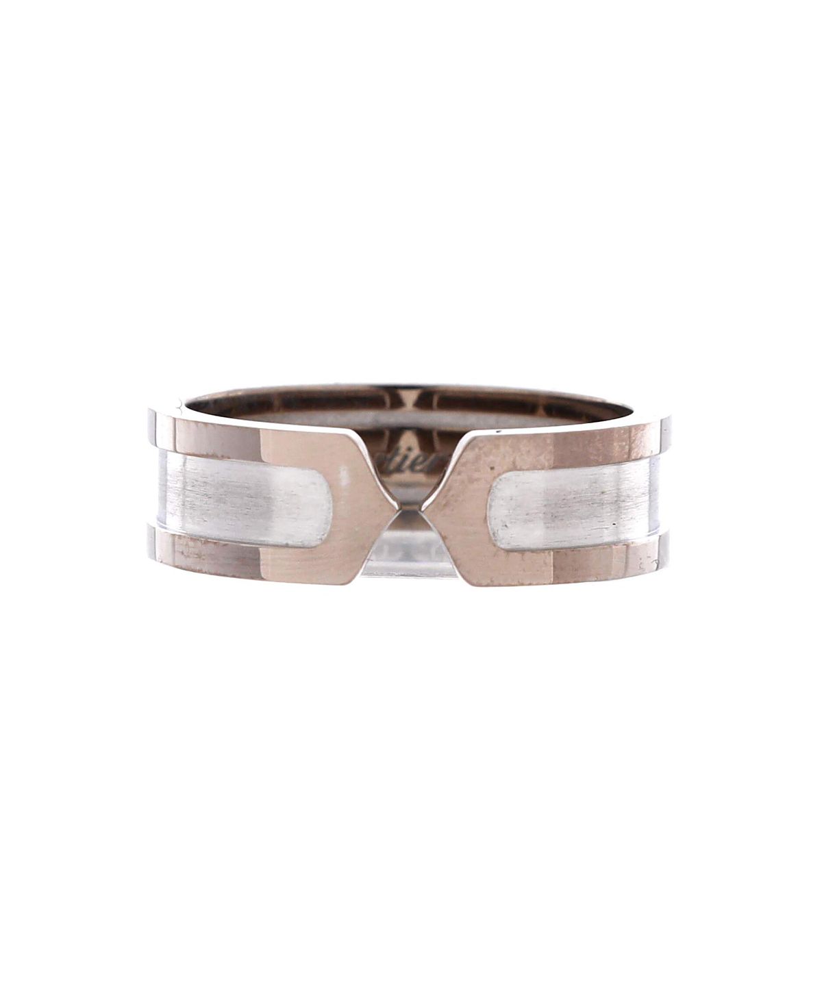 Pre-Owned Cartier 6.5mm C de Cartier Ring 18K White Gold