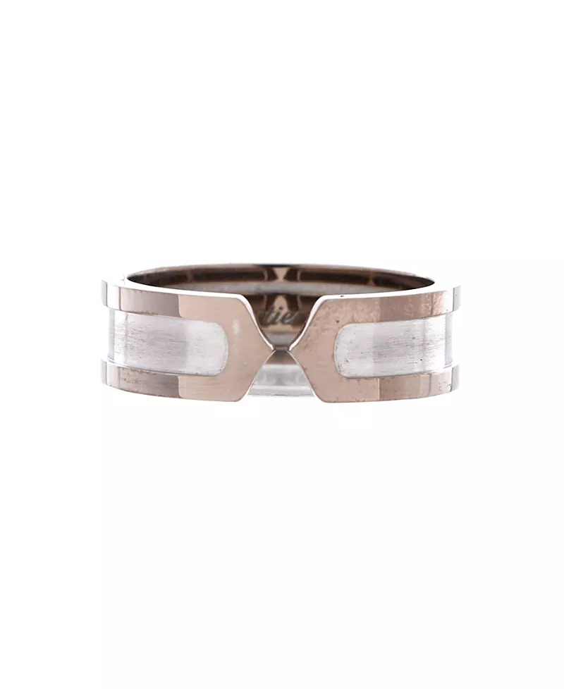 Pre-Owned Cartier 6.5mm C de Cartier Ring 18K White Gold