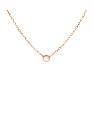  Small Cartier D'Amour Pendant Necklace 18K Rose Gold with Diamond, 16"