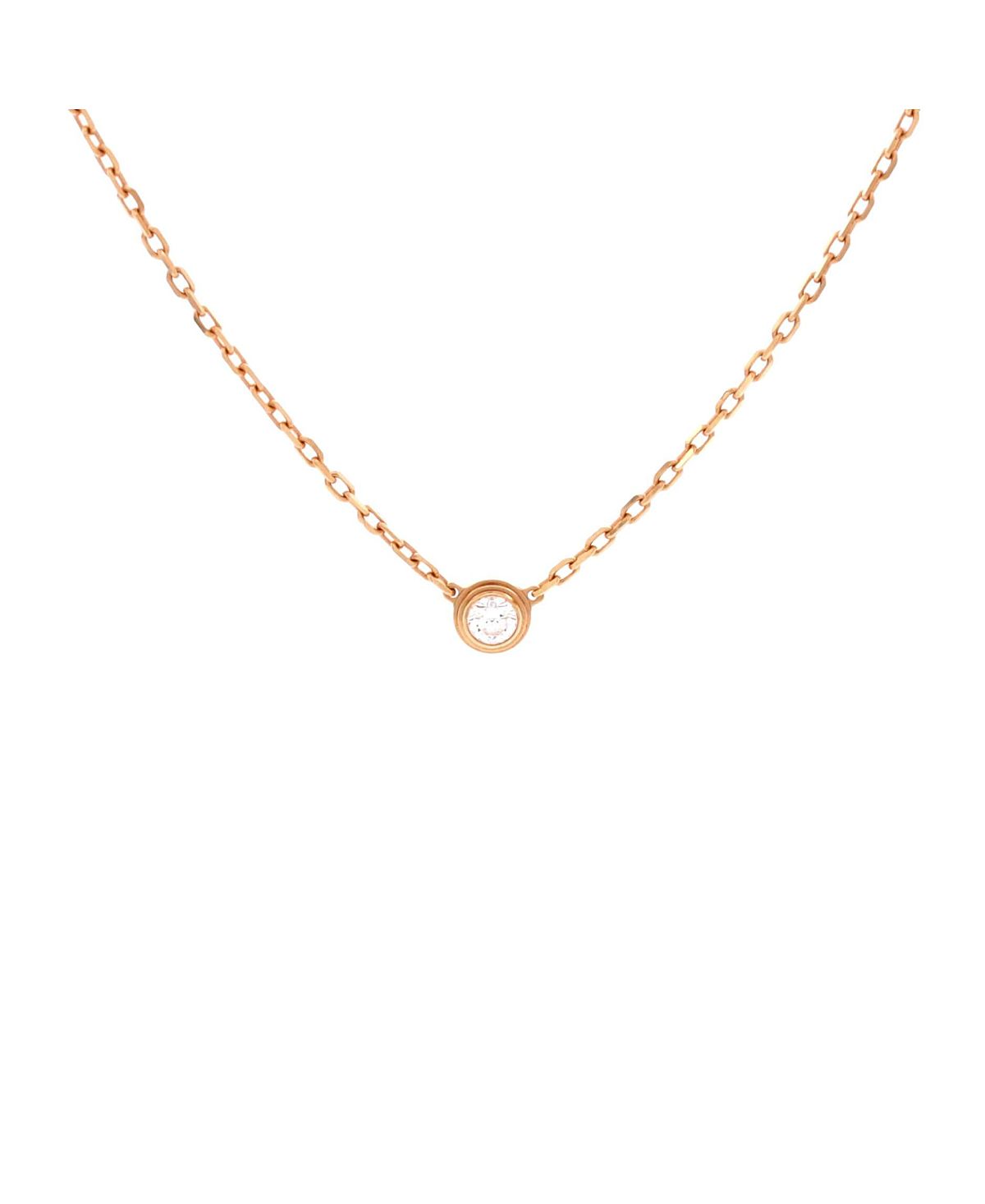 Pre-Owned Cartier Small Cartier D'Amour Pendant Necklace 18K Rose Gold with Diamond