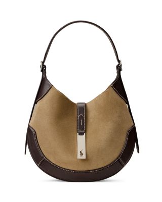 Polo ID Small Suede Shoulder Bag