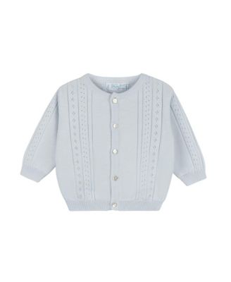 Unisex Pointelle Knit Cardigan - Baby, Little Kid