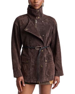 Belted Suede Field Jacket