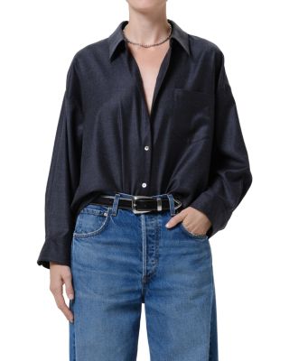 Petit Ami Wool Cropped Shirt