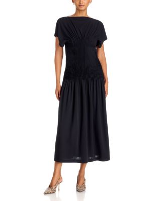 Emi Short Sleeve Flare Midi Dress