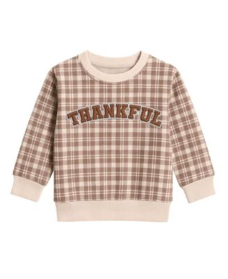 Boys' Thankful Patch Thanksgiving Sweatshirt - Baby, Little Kid