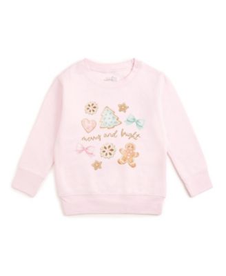 Girls' Merry and Bright Gingerbread Christmas Sweatshirt - Big Kid