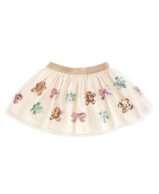 Girls' Gingerbread Sequin Christmas Tutu Skirt - Baby, Little Kid, Big Kid