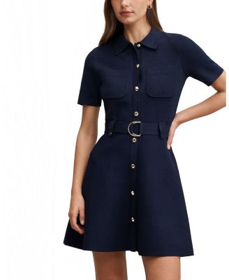  Women's Amy Fit and Flare Knitted Mini Dress