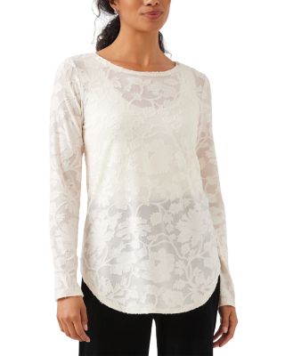 Petite Burnout Shirttail Top