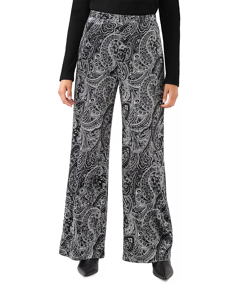 Karen Kane Velvet Wide Leg Pants