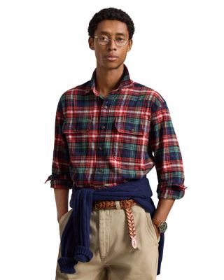 Cotton Classic Fit Plaid Flannel Workshirt
