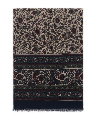 Stella Floral Paisley Wool Scarf