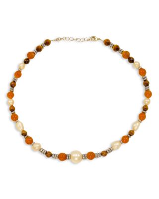 New Cosmos Beaded Necklace, 13.9-15"