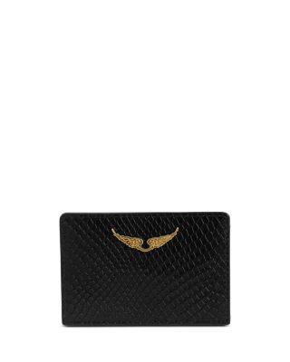 Wild Snake Embossed Leather Card Case