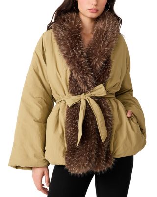 Millarca Faux Fur Trim Puffer Jacket