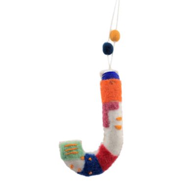 Stuffed Felt Monogram J Ornament