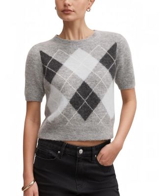  Women's Andy Argyle Fluffy Knitted T-shirt