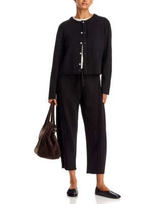 Jackie Cotton Sweatshirt Cardigan & Bibi Cotton Barrel Sweatpants